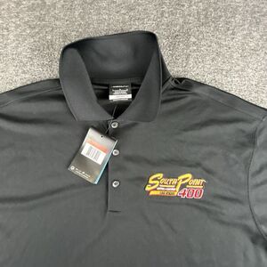 NIKE Polo Shirt Mens Sz Large Southpoint 400 Las Vegas NASCAR Golf Dri-Fit